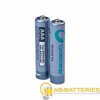 Аккумулятор предзаряженный RTU Sony HR03 AAA BL4 NI-MH Cycle energy BLUE 900mAh (4/40/240)  | Ab-Batteries | Элементы питания и аксессуары для сотовых оптом