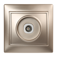 Розетка Smartbuy телевизионная 1-местная 75Ом 5-862МГц шампань "Венера"