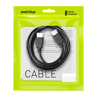 Кабель Smartbuy K-421 HDMI (m)-HDMI (m) 2м силикон ver.2.0 стаб.напр. черный (1/20)
