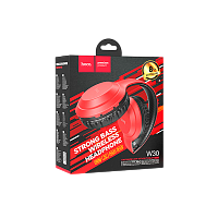Наушники полноразмерные HOCO W30 bluetooth 5.0 с микр. microSD красный (1/30)