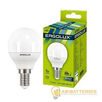Лампа светодиодная Ergolux G45 E14 9W 3000К 172-265V шар (1/10/100)