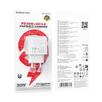 Сетевое З/У Borofone BAS45A Type-C 3.0A 30W QC3.0 белый (1/76/304)