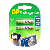 Аккумулятор бытовой GP HR03 AAA BL2 NI-MH 1000mAh в пластиковой упаковке (2/20/200)