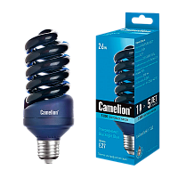 Лампа энергосберегающая ультрафиолетовая Camelion T4 E27 26W 220-240V спираль (1/5/25/100)