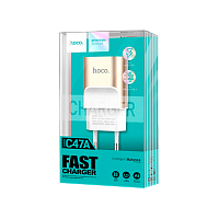 Сетевое З/У HOCO C47A 2USB 2.4A золотой (1/21/126)