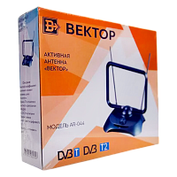 ТВ-Антенна комнатная Вектор AR-044 активная с питанием с усилителем DVB-T/T2 (1/20)