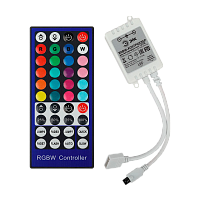 Контроллер ЭРА для светодиодной ленты с ИК пультом RGBW-Controller-12/24V-96/192W-IP20-IR