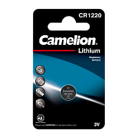 Батарейка Camelion CR1220 BL1 Lithium 3V (1/10/1800)
