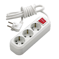 Удлинитель Makel 3р.С/З 2.0м с выкл. белый MGP212 (1/12)