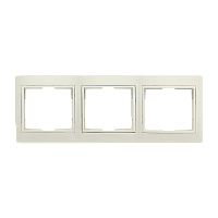 Рамка Smartbuy 3-местная горизонтальная бежевая "Венера"