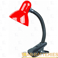 Светильник настольный Camelion KD-320 60W 230V E27 прищепка красный (1/12)