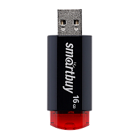 Флеш-накопитель Smartbuy Click 16GB USB2.0 пластик черный красный
