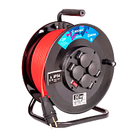 Удлинитель Космос 4р.С/З 16A 50.0м ПВС 3х2.5мм² IP54 на катушке (1)