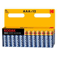Батарейка Kodak MAX LR03 AAA BL12 Alkaline 1.5V (12/120/720/34560) 