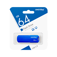 Флеш-накопитель Smartbuy Clue 64GB USB2.0 пластик синий