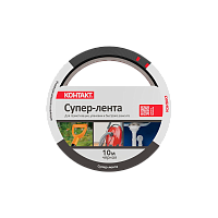 Клейкая лента Контакт Дом 50мм*10м армированная пленка черный (1/6/36)