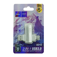 Флеш-накопитель HOCO Wise UD10 32GB USB3.0 Type-C (m) металл серебряный (1/25)
