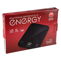 Весы кухонные Energy EN-434 электронные 10кг черный (1/12)