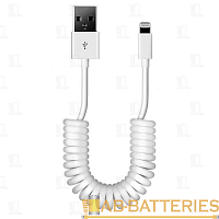 Кабель Smartbuy iK-512sp USB (m)-Lightning (m) 1.0м 2.1A силикон белый (1/60)
