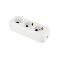 Колодка Toker 3R 3гн с/з белый индивидуальная упаковка (1/50)