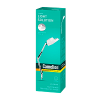 Светильник настольный Camelion KD-350 60W 230V E27 струбцина ув. линза белый (1/12)