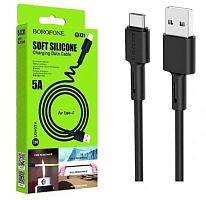 Кабель Borofone BX31 USB (m)-Type-C (m) 1м 3.0A силикон черный