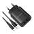 Сетевое З/У Borofone BN2 2USB 2.1A с кабелем Type-C черный (1/35/140)
