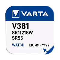 Батарейка Varta 381 (SR1120SW) BL1 Silver Oxide 1.55V (1/10/100) 