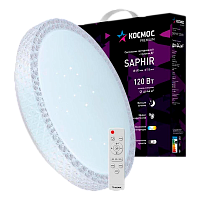 Светильник настенно-потолочный Космос SAPHIR Premium 120W 230V LED накладной пульт ДУ белый (1/5)