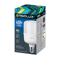 Лампа светодиодная Ergolux HW E27 40W 6500К 150-270V цилиндр матовая