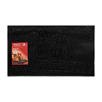 Коврик придверный VORTEX "Добро пожаловать" 35х60см черный (1/20)