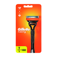 Бритва Gillette "FUSION" 5 лезвий 2 кассеты с триммером ENG (1/6) 