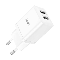 Сетевое З/У HOCO N25 2USB 2.1A с кабелем Type-C белый (1/13/130)