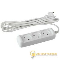 Удлинитель ЭРА U 3р.С/З 16A 3.0м белый (1/20)