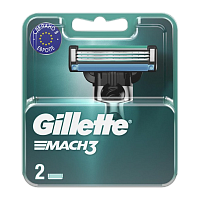 Сменные кассеты Gillette "MACH3" 3 лезвия 2шт. (цена за 1 шт) (2/24) 