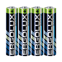 Батарейка Ergolux LR03 AAA SH4 Alkaline 1.5V (4/60/1200) 