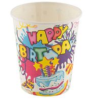 Набор бумажных стаканов "Happy Birthday" 6шт. (1/12/600)