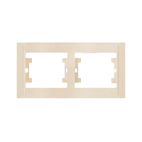 Рамка Makel Defne 2пост. горизонтальная кремовый 42010702 (1/25)
