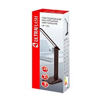 Светильник настольный Ultraflash UF-732 7W 220V на основании 3 ур.ярк.+сенсор. упр. черный (1/20)