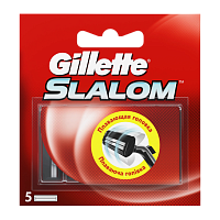 Сменные кассеты Gillette "Slalom Plus (Vector+)" 2 лезвия 5шт. (цена за 1 шт) (5/50) 