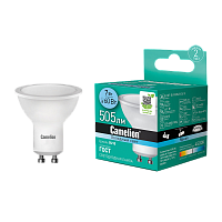 Лампа светодиодная Camelion MR16 GU10 7W 4500К 170-265V софит матовая (1/5/100)