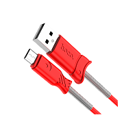 Кабель HOCO X24 USB (m)-microUSB (m) 1м 2.4A силикон красный (1/31/310)
