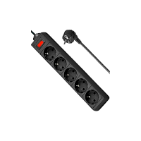 Сетевой фильтр Defender ES 5р.С/З 10A 3.0м 125 Дж черный (1/45)