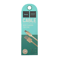 Кабель HOCO X2 USB (m)-microUSB (m) 1м 2.1A нейлон золотой (1/30/300)