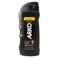 Гель для душа мужской Arko BLACK 2в1 260мл (1/12)