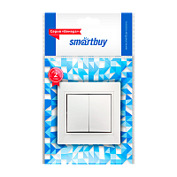 Выключатель Smartbuy "Венера" 2-клав.10A белый (1/10)