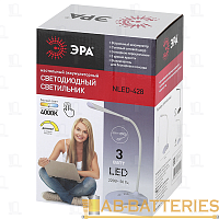 Светильник настольный ЭРА NLED-428 3W 220V 12LED на основании сенс. 3 ур.ярк. белый (1/12)