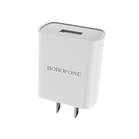 Сетевое З/У Borofone BA20 1USB 2.1A американская вилка белый (1/65/260)