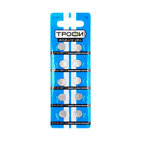 Батарейка Трофи G7/LR926/LR57/395A/195 BL10 Alkaline 1.55V (10/200/1600)
