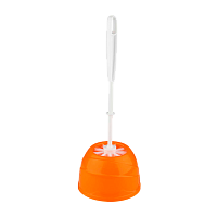 Ершик для унитаза BEROSSI "Aqua" 35.4см x 13.42см с подставкой оранжевый (1/20)